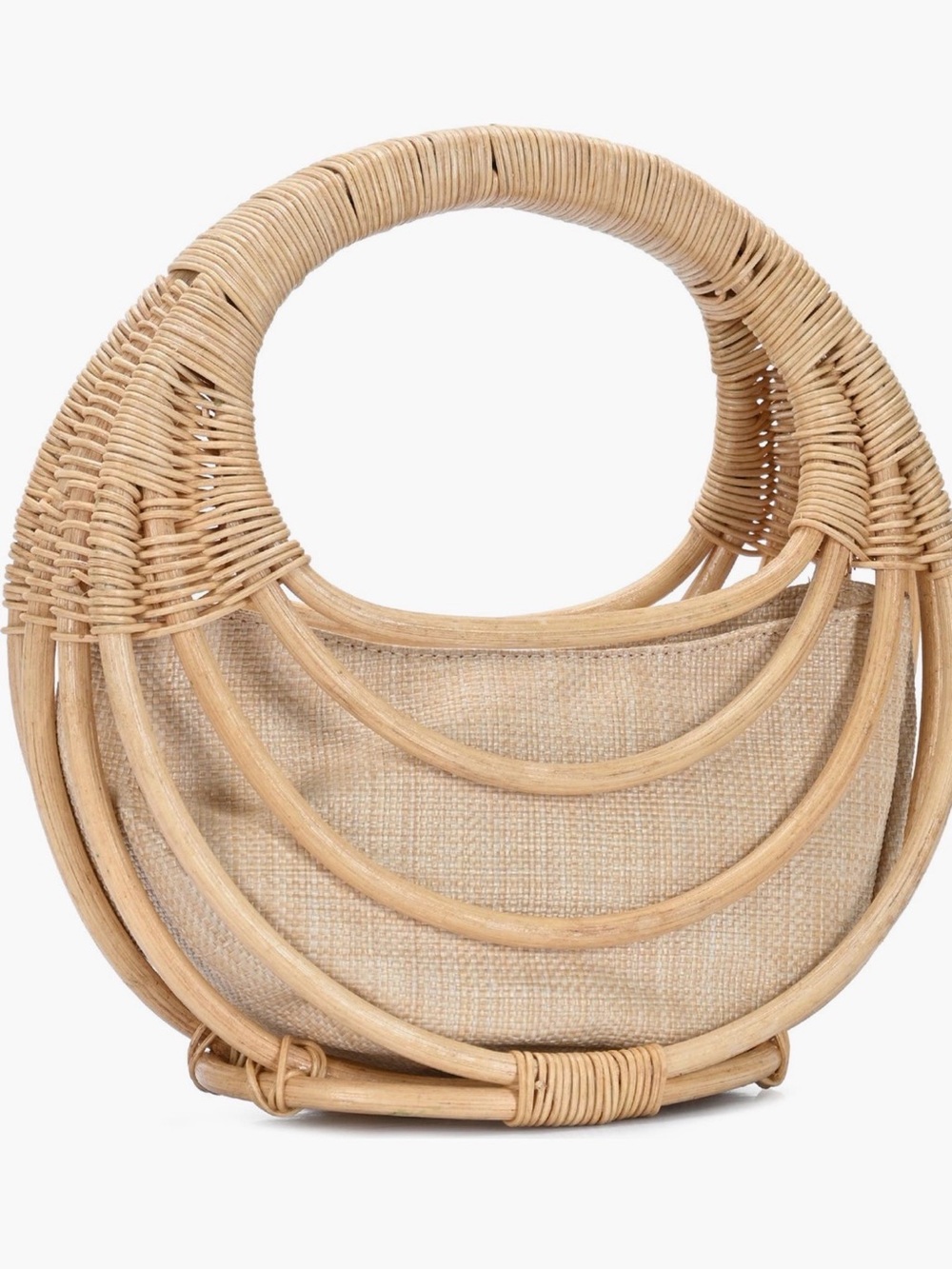NEW Antik Kraft Wicker Structured Handheld vacation bag- Natural - Picture 2 of 8